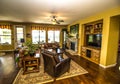 Modern Living Room With Built In Cabinetry