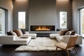 3d rendering open space lounge and living room with wide and spacious space design