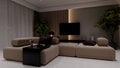 Modern living room interior Royalty Free Stock Photo