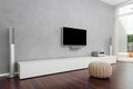 Modern Living Room with TV Royalty Free Stock Photo