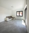 Modern living-room in new apartament with furniture Royalty Free Stock Photo