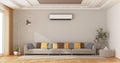 Modern living room with sofa and air conditioner Royalty Free Stock Photo