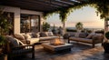 modern living room with view to the lake