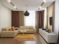 Modern livingroom interior design Royalty Free Stock Photo