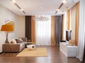 Modern livingroom interior design Royalty Free Stock Photo