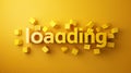 Modern loading typography on clean background for program or application loading process