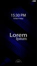 Modern Lock Screen for Mobile Apps. Mobile Wallpaper. Vector Illustration Royalty Free Stock Photo