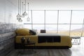 Modern loft bedroom concept Royalty Free Stock Photo