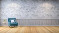 Modern loft interior ,living room,wood flooring Royalty Free Stock Photo