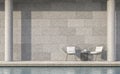 Modern loft style pool terrace 3d rendering