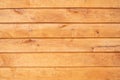 Modern log house block house wooden brown built abstract texture background. Wooden wall siding horizontal brown Royalty Free Stock Photo