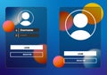 Modern login form page Royalty Free Stock Photo