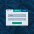 Modern login form template for your web design Royalty Free Stock Photo