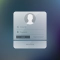 Modern login form user interface design template