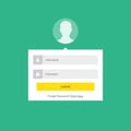 Modern login user interface design with form submission details