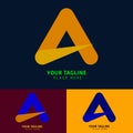 Modern logo design template with letter base A