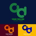 Modern logo design template with letter base A and D
