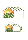 Modern logo for farm and greenhouses, vineyards.