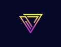 Abstract Gradient Triangle Logo Design Royalty Free Stock Photo