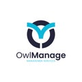 Modern logo graphic combination of circle and owl eyebrow