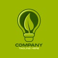 Modern logo green lighting. Vector illustration