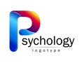 Modern logo of Psychology. Creative style. Logotype in vector. Design concept.