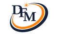 Modern Logo Solution Letter D F M Royalty Free Stock Photo