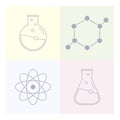 Modern logotype icon laboratory, chemistry, medicine. Research a