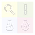 Modern logotype icon laboratory, chemistry, medicine. Research a