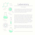 Modern logotype icon laboratory, chemistry, medicine. Research a