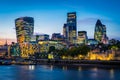 Modern London cityscape in night