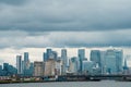 Modern London skyline over the Thames river Royalty Free Stock Photo