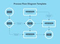 Modern looking template for process flow diagram - blue version