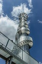 Modern Lookout Tower on Sibenik Hill, close to Novy Hradek village, Eagle,Orlicke, Mountains, Czech Republic.Column of the