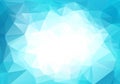 Modern low poly light blue triangle shapes background