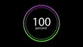Modern luminous preloader, white circular progress loading bar. 3D animation.