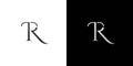 Modern and luxurious TR logo design Royalty Free Stock Photo