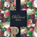 Modern luxury abstract Christmas ornament Royalty Free Stock Photo