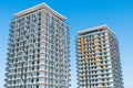 Modern luxury apartment block over blue sky Royalty Free Stock Photo