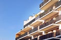 Modern, Luxury Apartment Building against blue sky Royalty Free Stock Photo