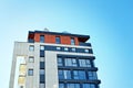 Modern, Luxury Apartment Building against blue sky Royalty Free Stock Photo
