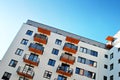 Modern, Luxury Apartment Building against blue sky Royalty Free Stock Photo