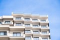 Modern, Luxury Apartment Building with balconies. Modern multi-family apartment house Royalty Free Stock Photo