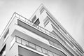 Modern, Luxury Apartment Building. Black and white Royalty Free Stock Photo