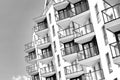 Modern, Luxury Apartment Building. Black and white Royalty Free Stock Photo