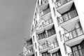 Modern, Luxury Apartment Building. Black and white Royalty Free Stock Photo