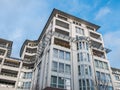 Modern Luxury Apartment Building with Blue Sky