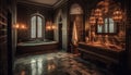 Modern luxury bathroom elegant marble mosaic floor generated by AI Royalty Free Stock Photo