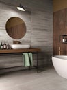 Stylish Restroom. Morden and Elegant Interior. Luxury Mockup Royalty Free Stock Photo