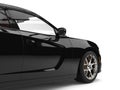 Modern luxury black city sports car - front door closeup shot Royalty Free Stock Photo